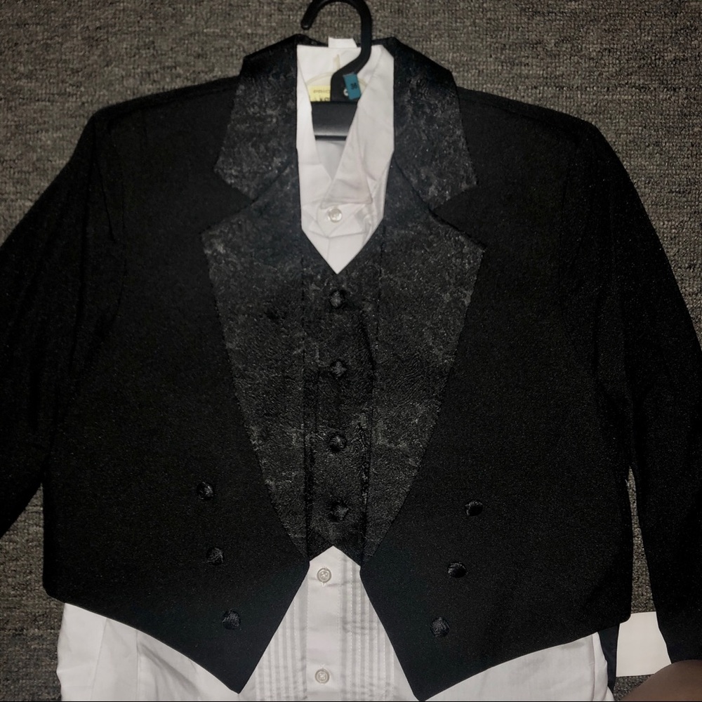 Kids 4 piece black suit size 14